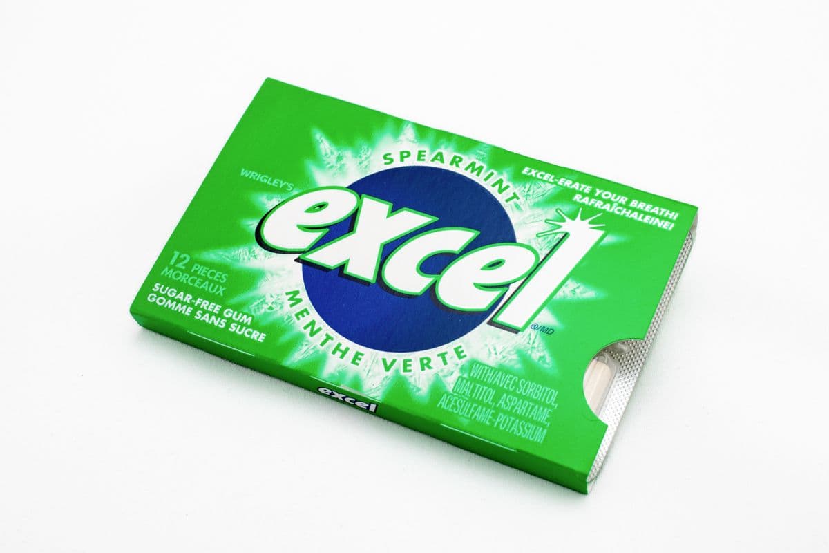 Excel Sugar-free Spearmint Gum (12 pcs) 口香糖 无糖绿薄荷味（绿)