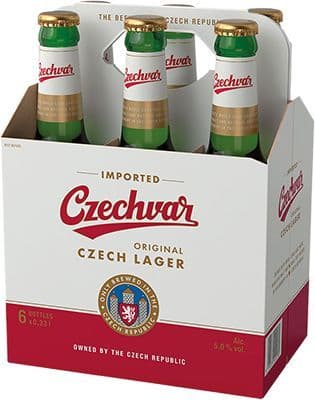CZECHVAR LAGER 6 BOTTLE (6 x 330ML)