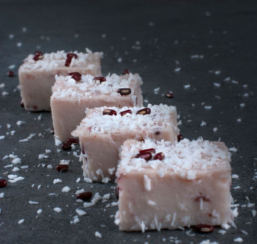 701. Snow Cake with Red Beans and Coconut