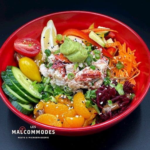 Poké bol homard et crevettes