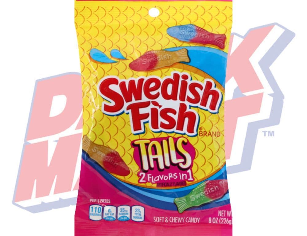 Swedish Fish Tails 2 Flavors in 1 - 8oz