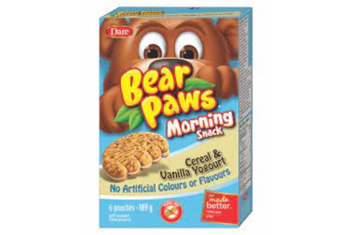 Bear Paws Morning Snack Cereal & Vanilla Yogurt (6 Pouches) (189g)