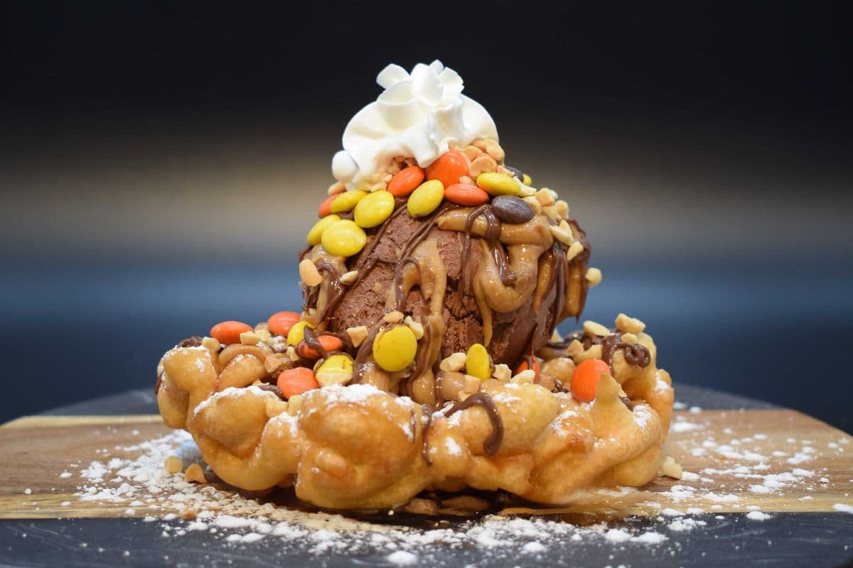 Peanut Butter Crunch Funnel Cake