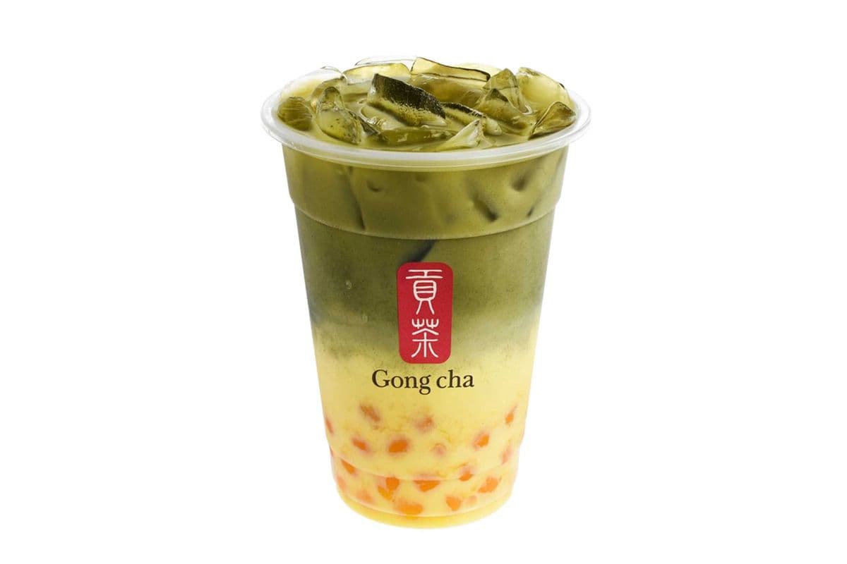 Matcha with Mango Kanten Jelly