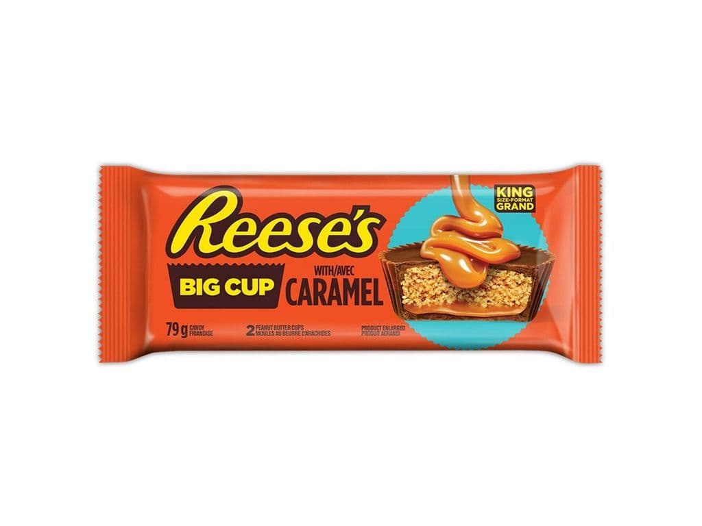 Reeses Big Cup Caramel Chocolate Peanut Butter Cups King Size 2 Pack 79g