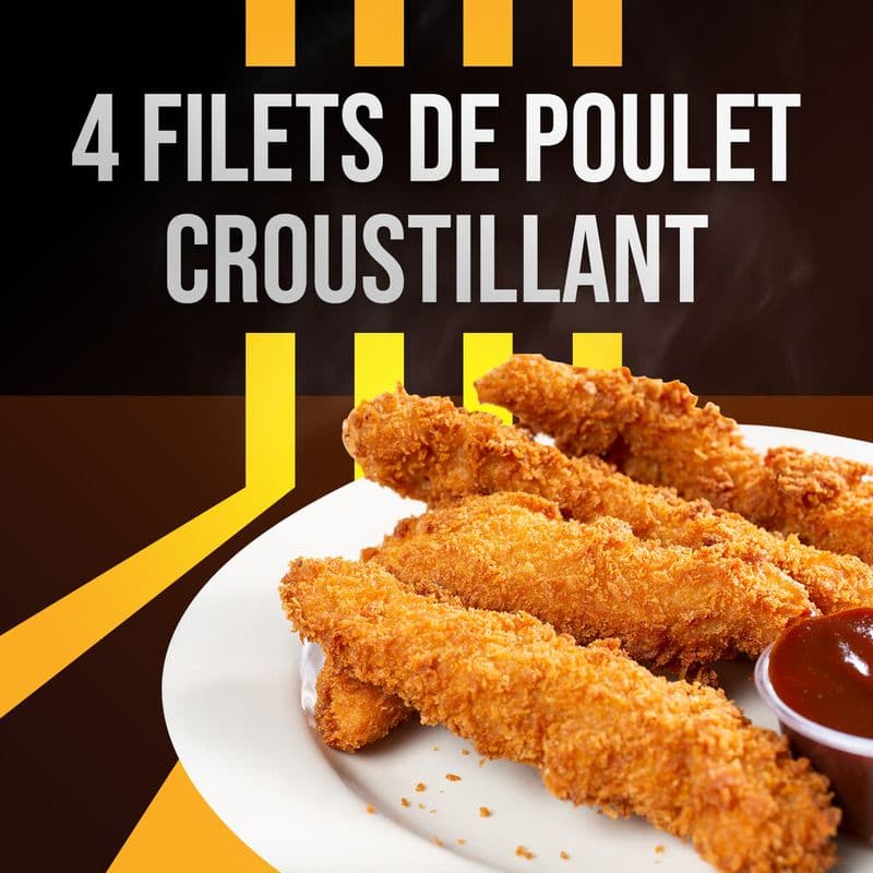 4 Filets de poulet croustillant  - seul