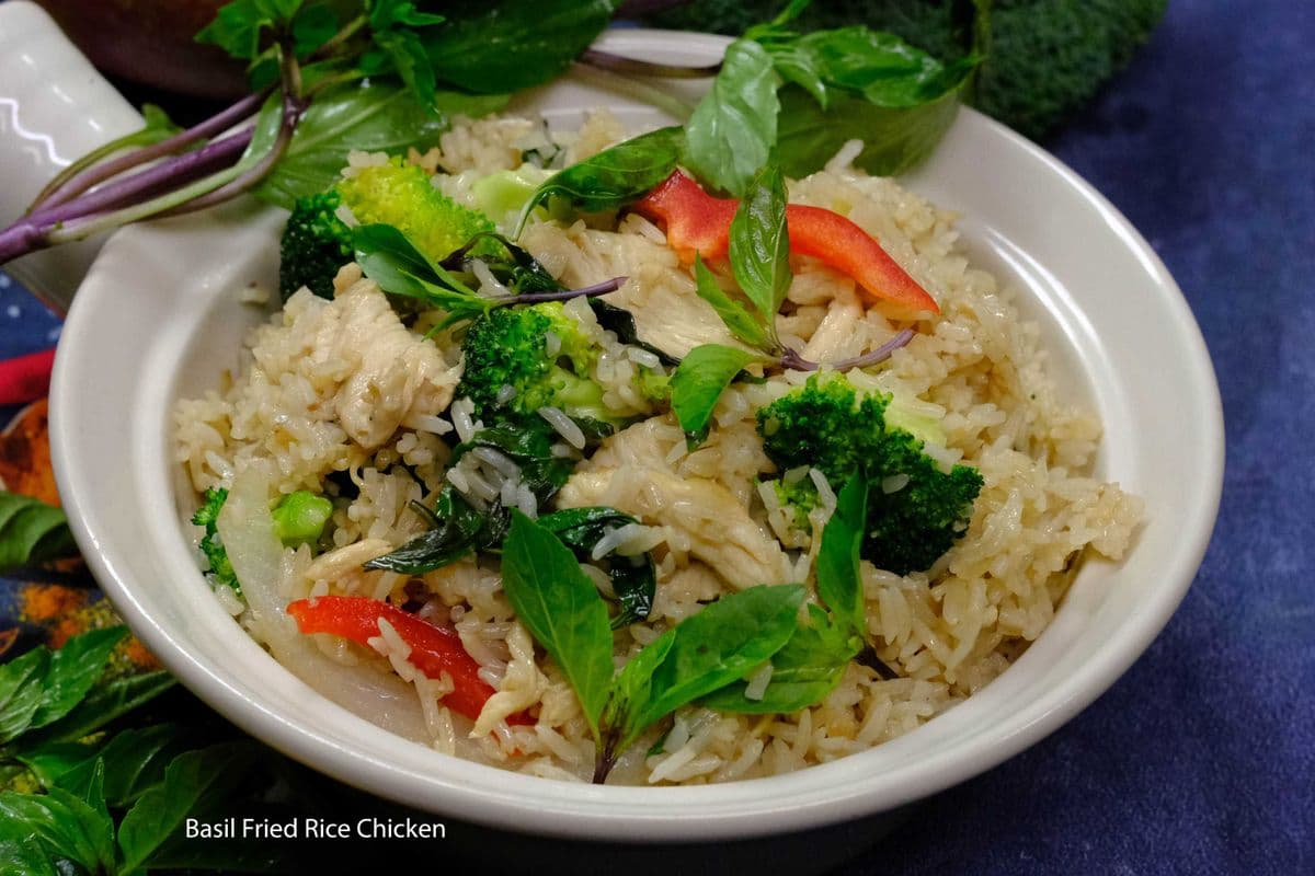 Chicken Basil Fried Rice