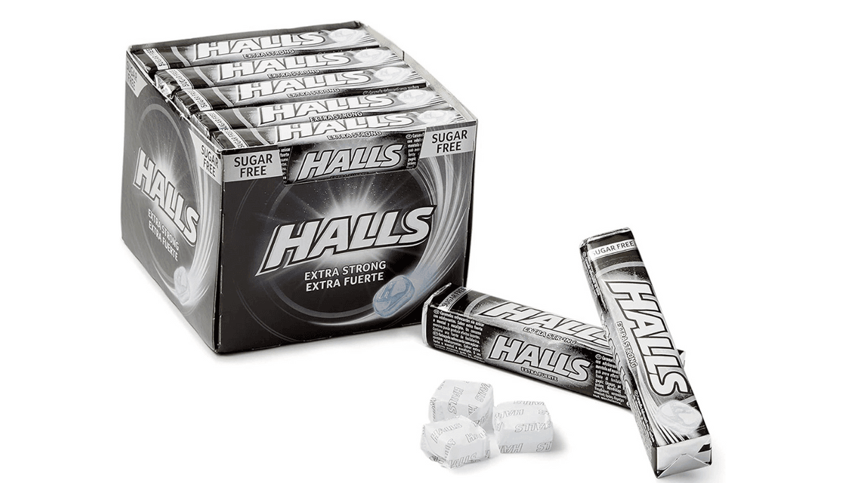 Halls -  Mentho-Lyptus Extra-Fort Sans Sucre Ajouté / Mentho-Lyptus Extra Strong No Sugar Added