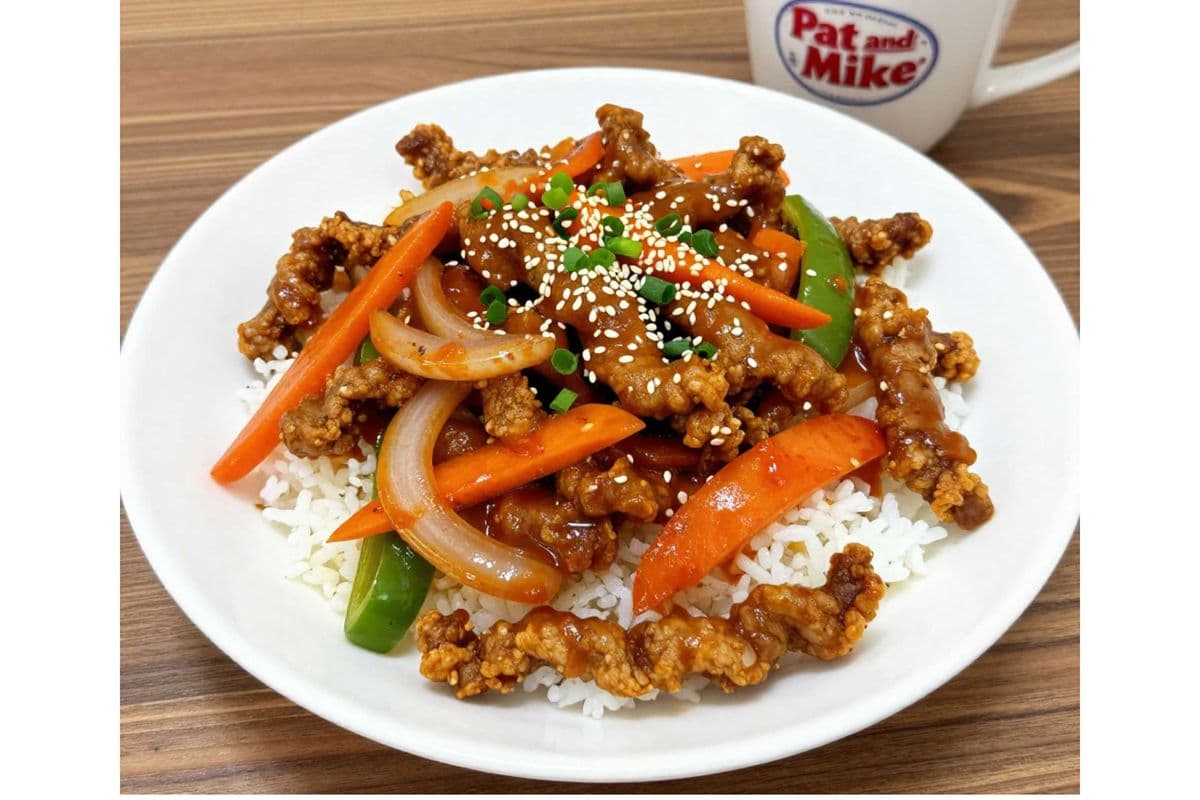 Ginger Beef Rice Bowl