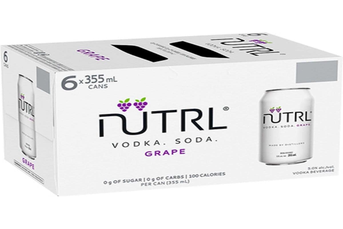 NUTRL VODKA SODA GRAPE (6X355ML) (1 x 355ML)