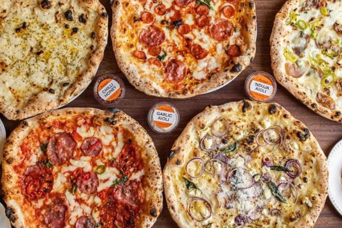 Two Medium Pizza 6 toppings & 2 dip