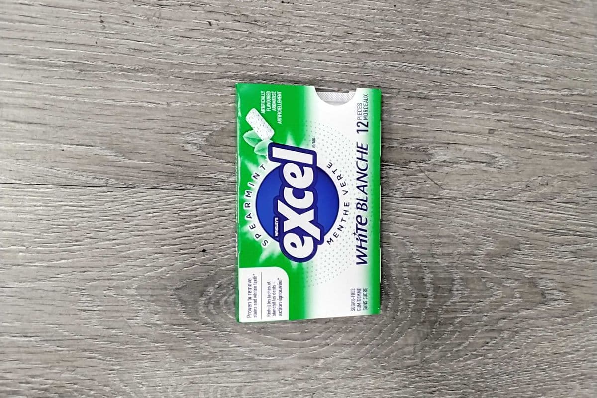 Excel white blanch spearmint gum (12 pieces)