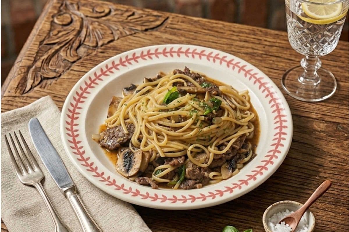 Linguine Beef Soy sauce