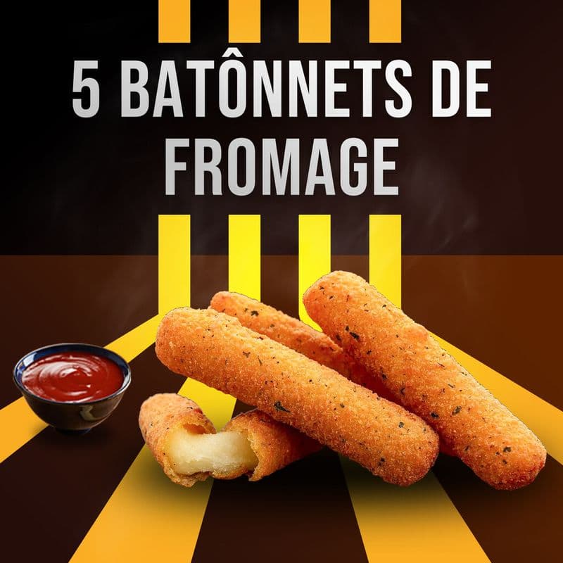5 Bâtonnets de fromage mozzarella