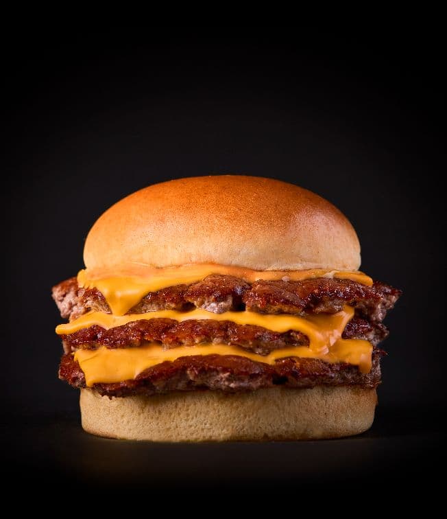 BURGER ONLY The Purist Triple Cheeseburger - CALS 910