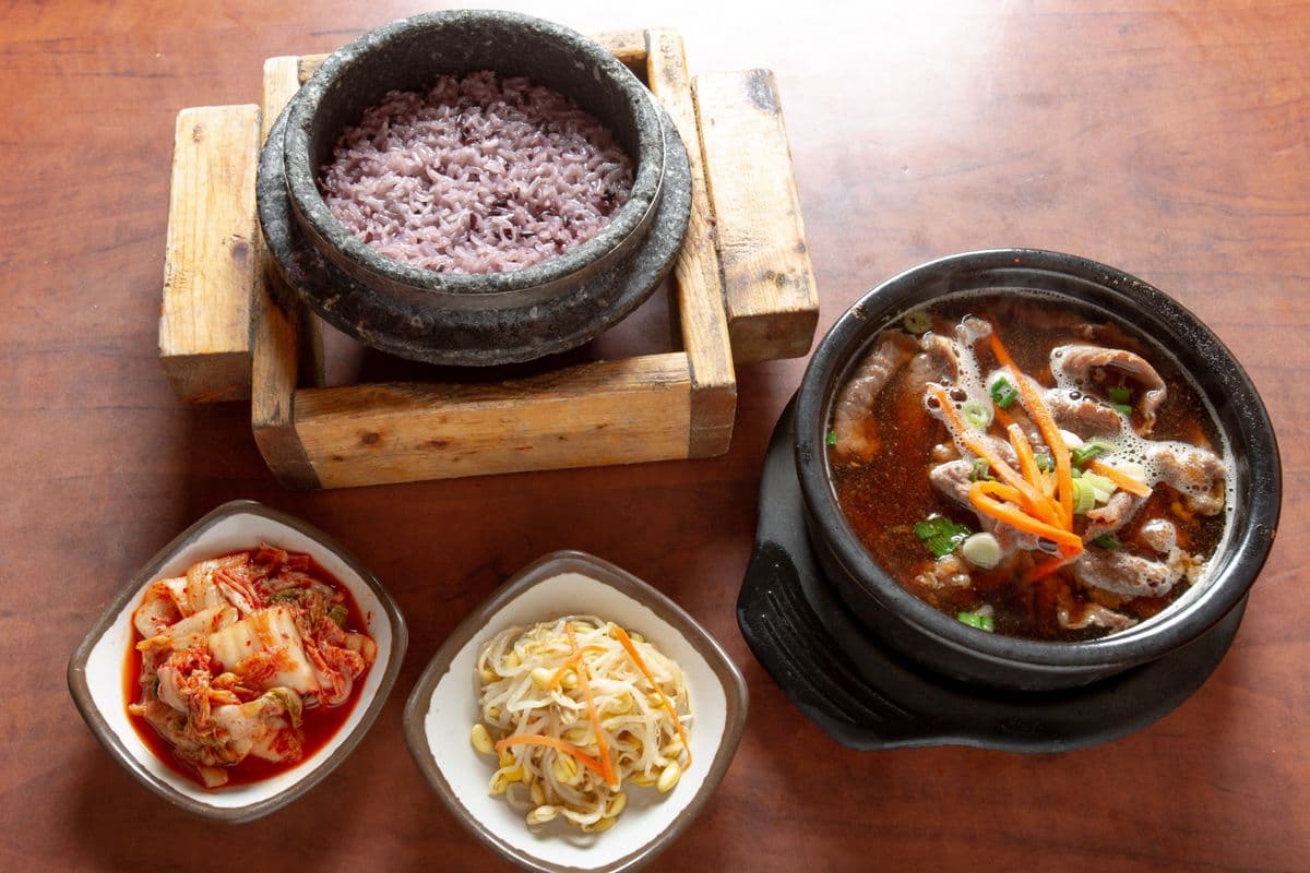 9. Bulgogi Soup with Hot Stone Pot Rice