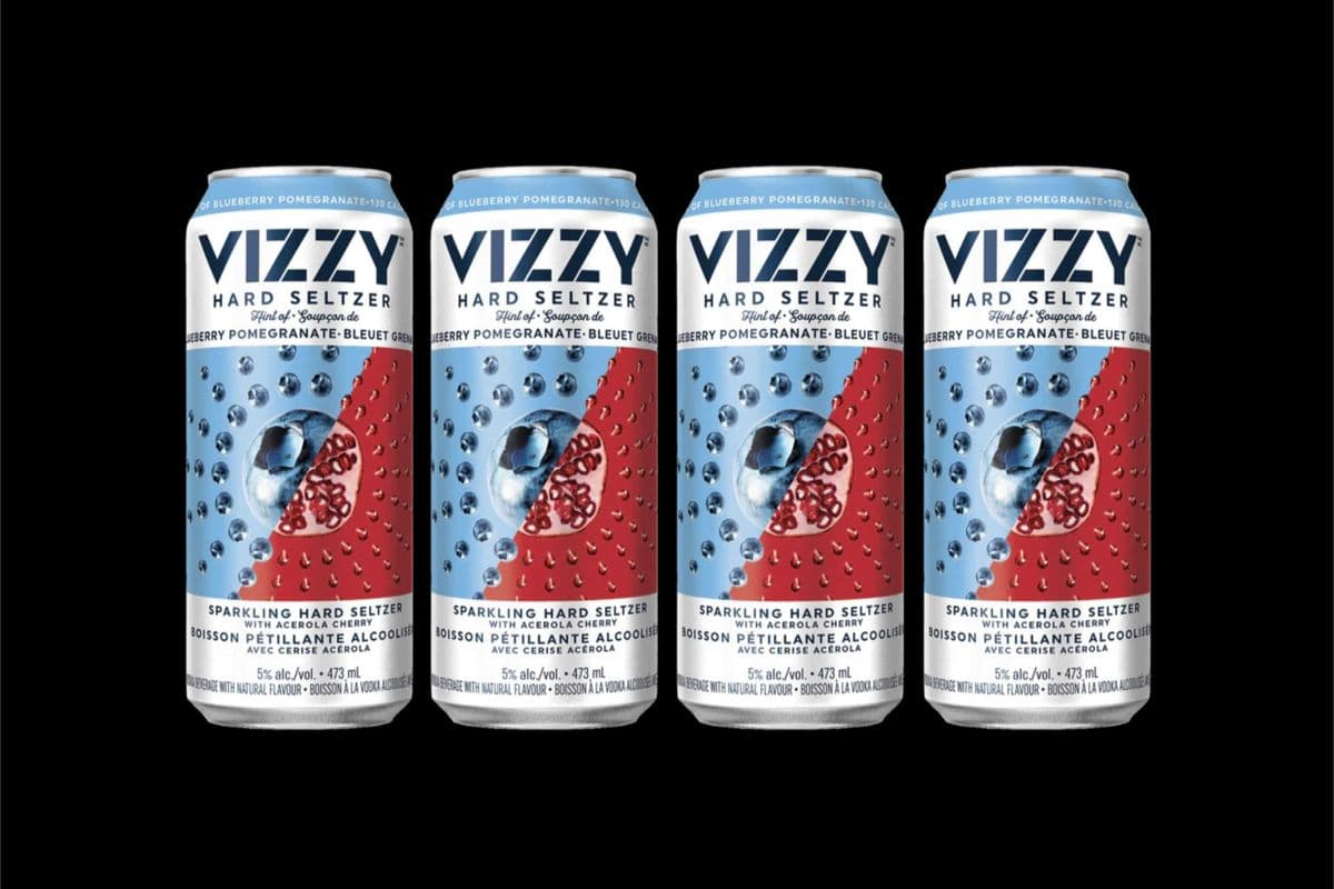 Vizzy Blueberry Pomegranate Seltzer 4 X 473ml (4 x 473ml)
