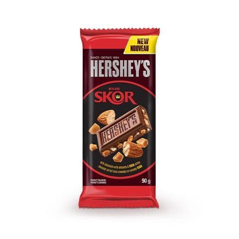 Hershey Milk Chocolate Almond with SKOR Family Bar - 90g