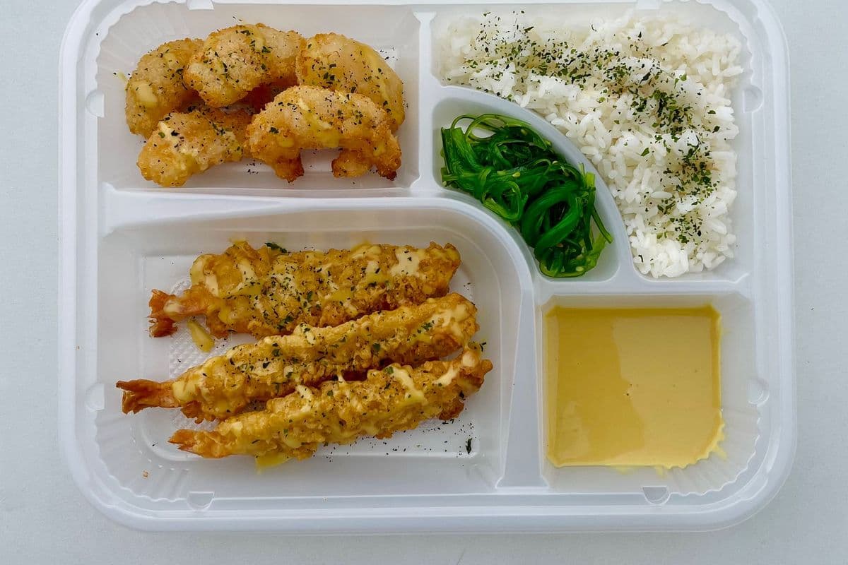 Japanese Fried Shrimp Bento