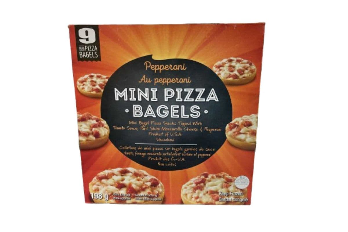 Mini pizza bagels pepperoni