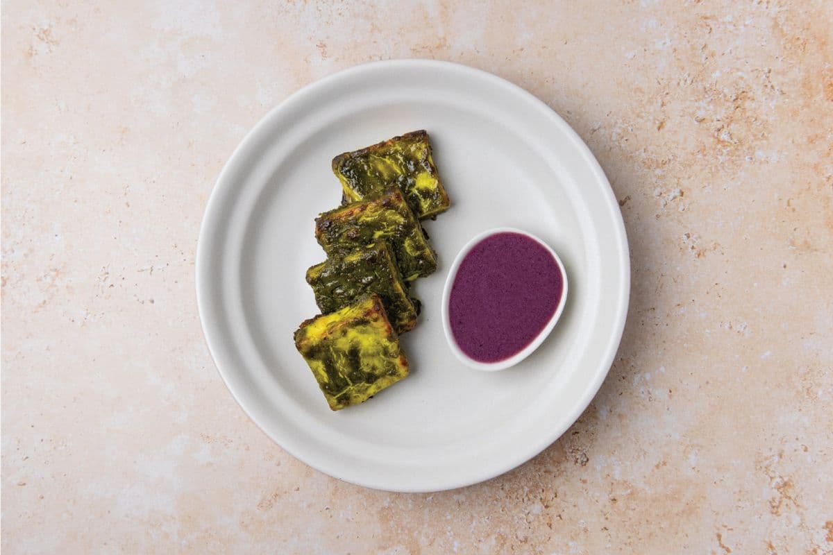 Basil Garlic Paneer Tikka