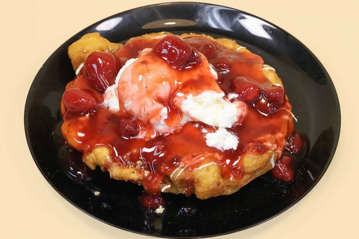 Classic Strawberry Funnel Cake