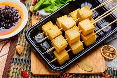 46. Tofu (2 skewers) 烤豆腐串