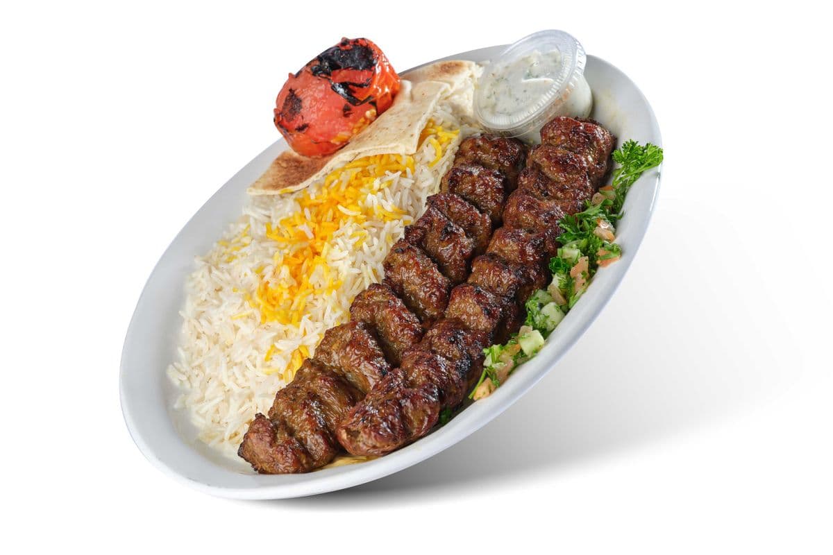 ground beef kabob plate