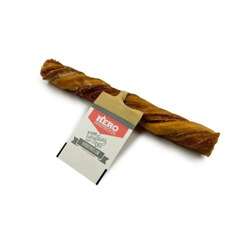 Hero Dehydrated Dog Treats - Beef Tripe Twists "5" - "6" inch