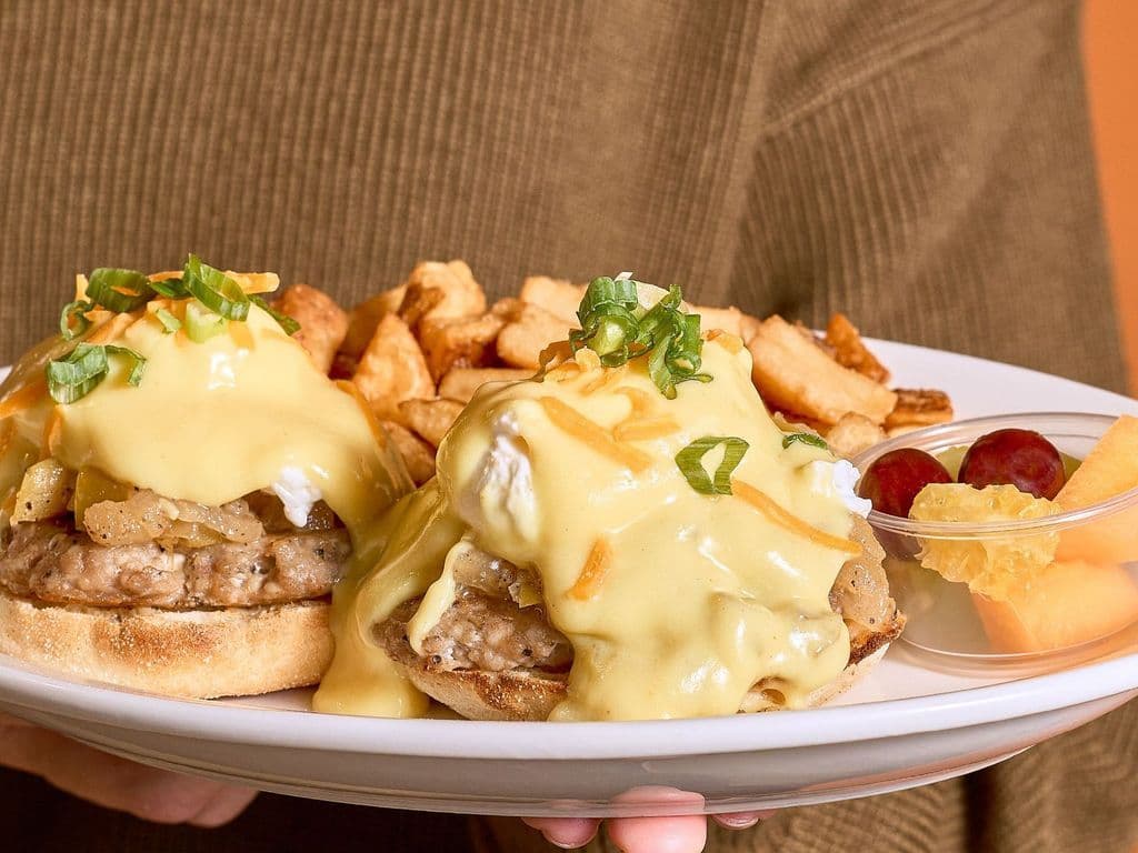 Apple & Sausage Benedict