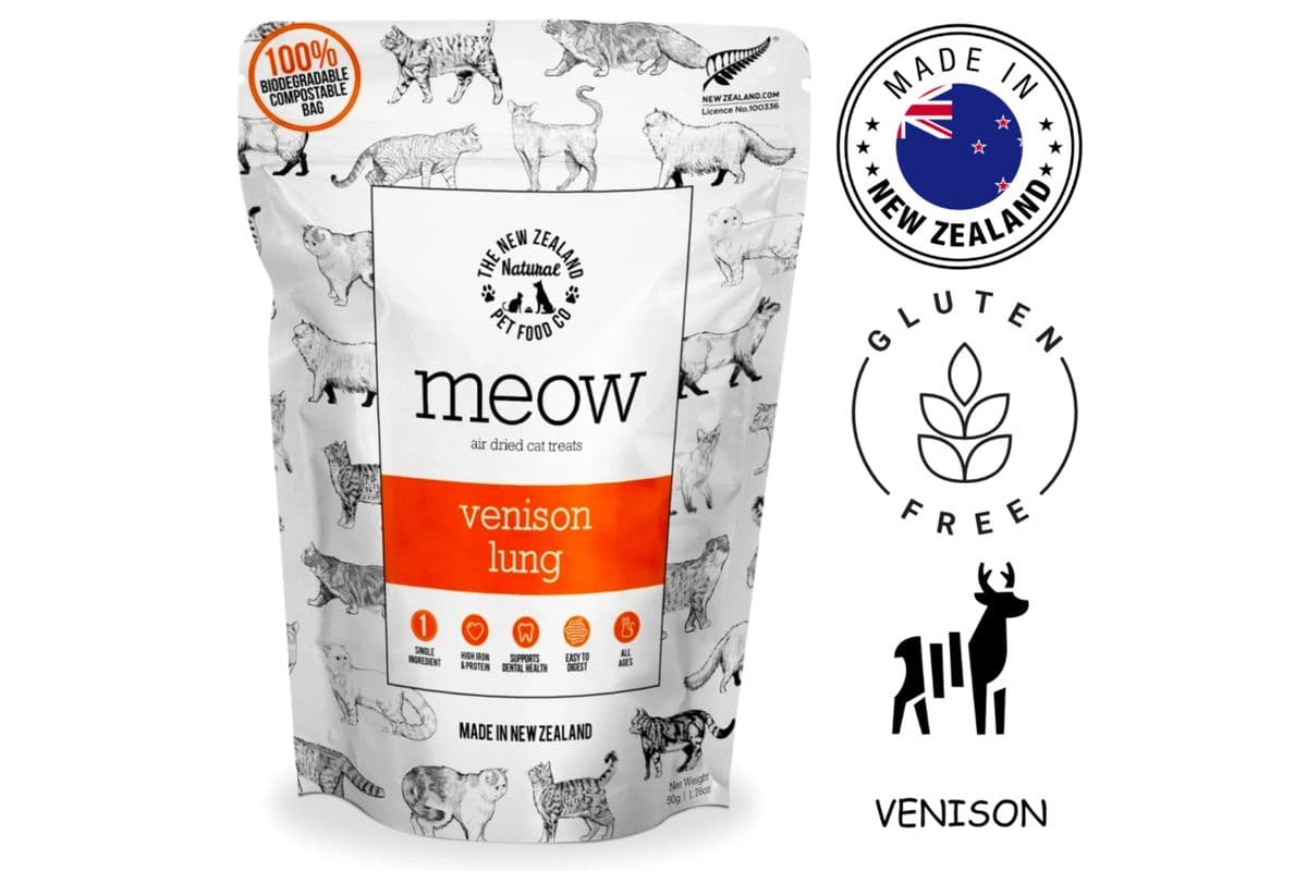 NZPF Meow - Air Dried Venison Lung Cat Treats (50 g)
