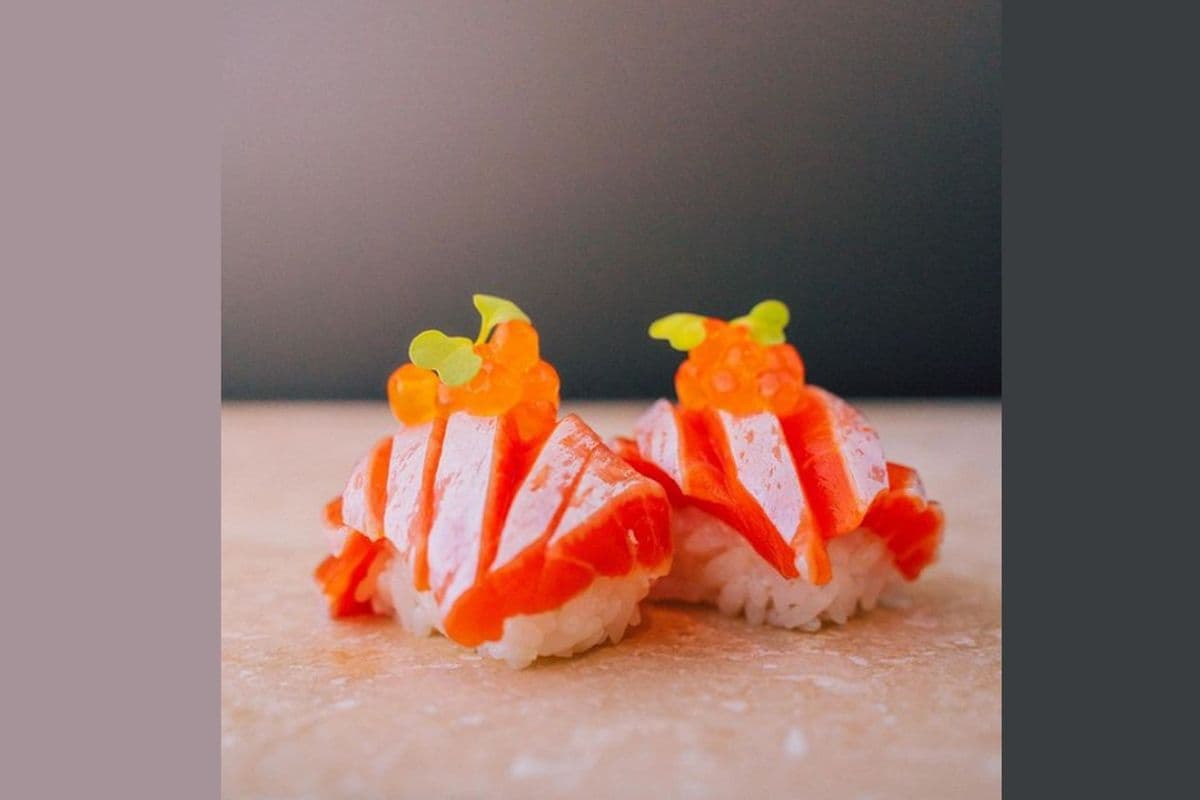 Salmon Belly Aburi Sushi