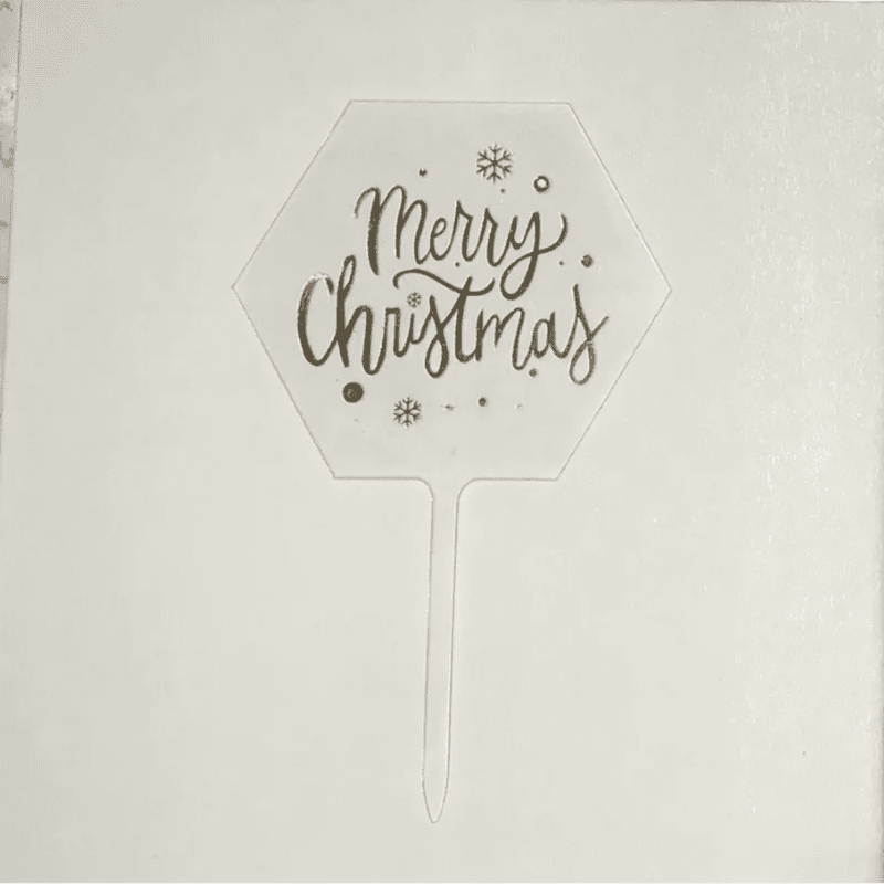 Merry Christmas Cake Topper