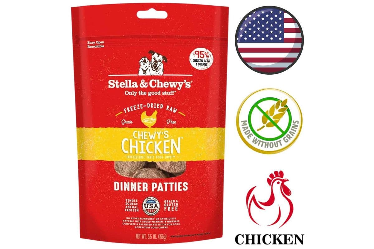 Stella & Chewy's - Chewy's Chicken Dinner Patties Freeze Dried Raw Dog Food - 5.5 Oz