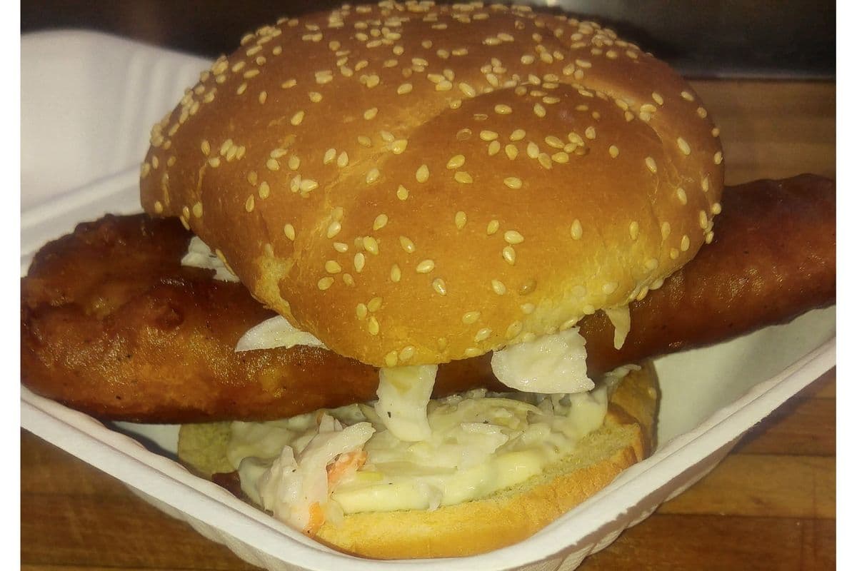 Fish Burger and Fries