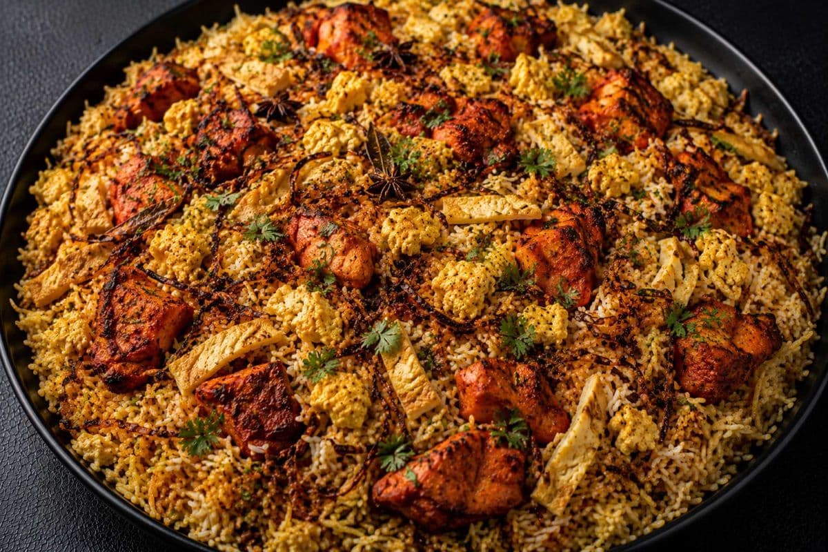 Tandoori Chicken Egg Rice