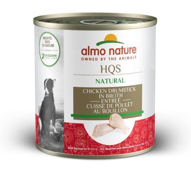 Almo Nature HQS Natural Entrée Dog Food - Chicken Drumstick In Broth 280g