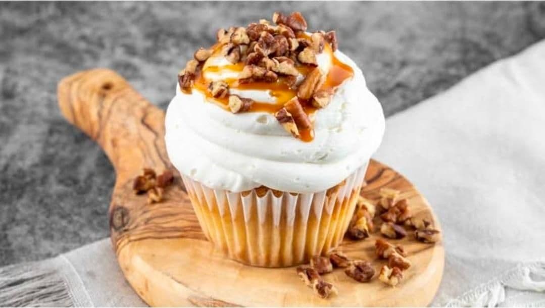Each Caramel Pecan Cupcake