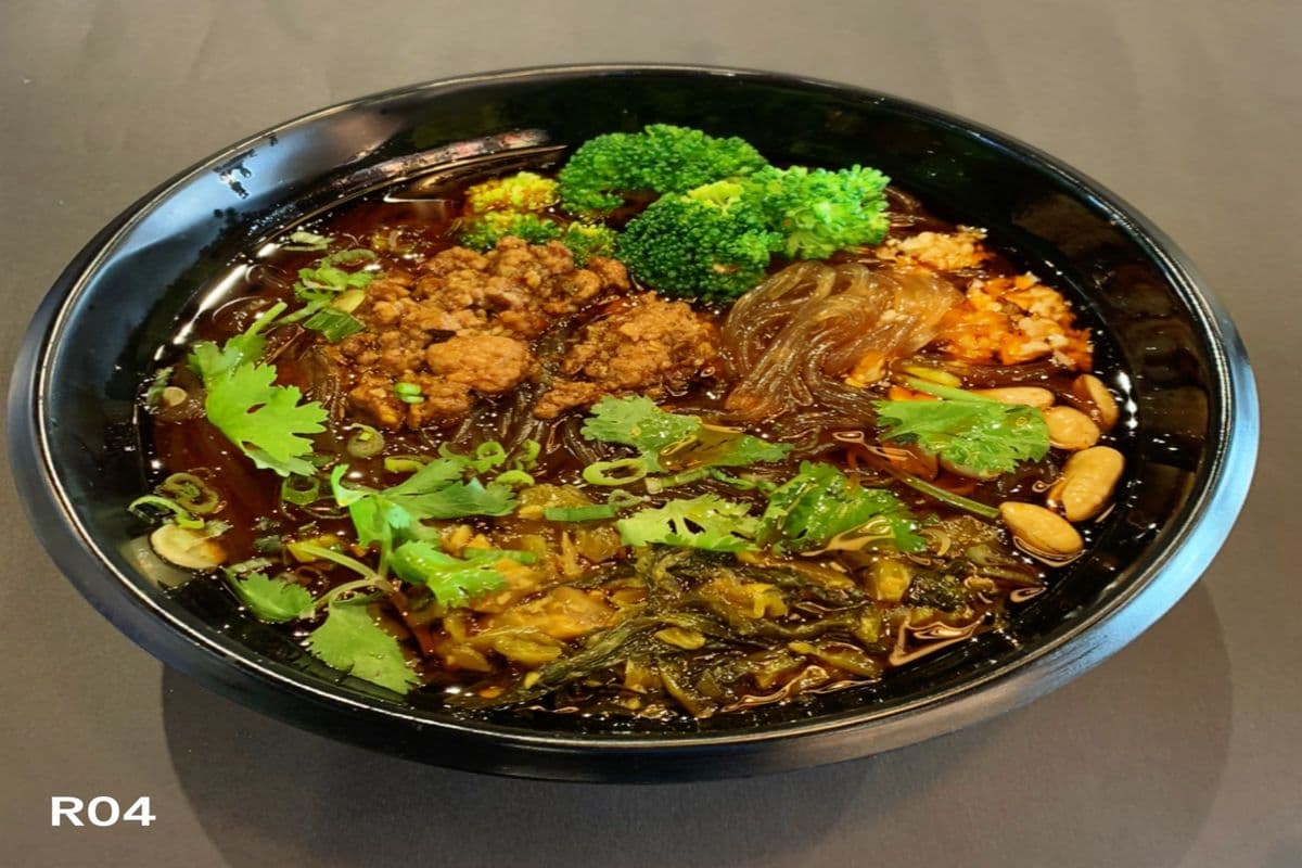 R04. Hot and Sour Sweet Potato Noodles with Mined Pork