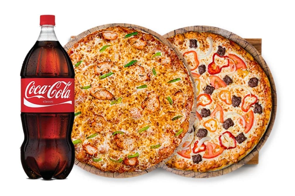 Family Meal Two with Two Three-Topping Pizzas