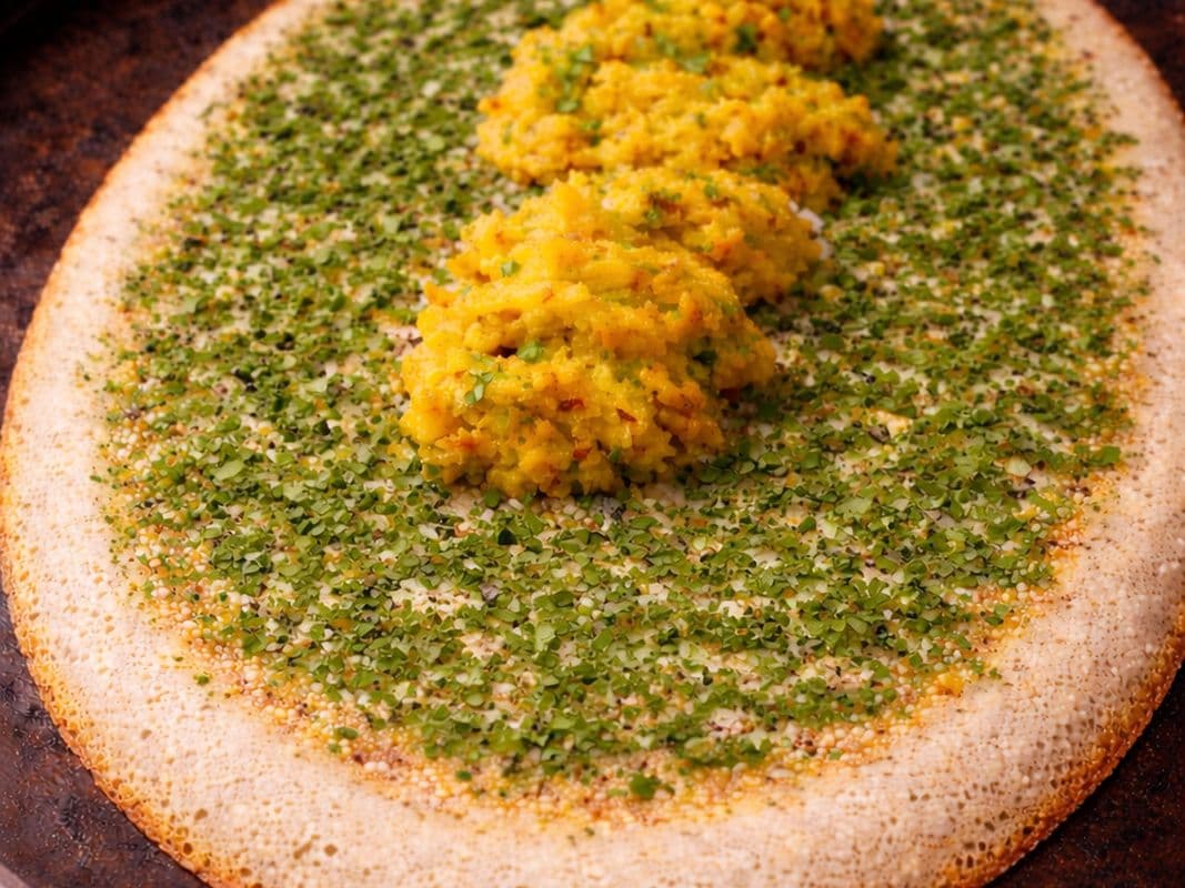 Fresh Coriander Masala Dosa