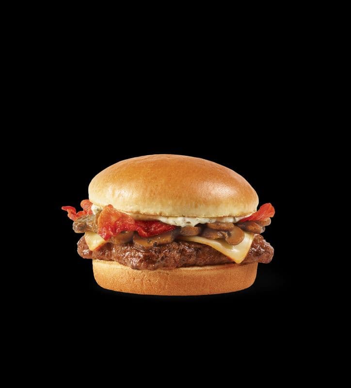 Garlic Mushroom Bacon Cheeseburger