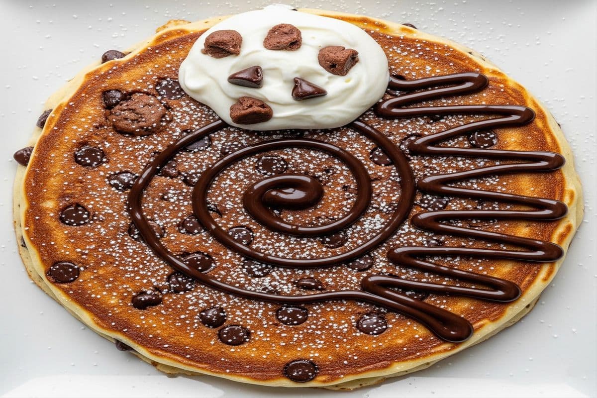 Chocolate Cookie Dough Pancakes