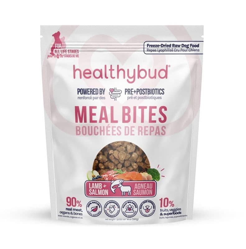 Healthybud Lamb + Salmon Meal Bites with Superfoods Freeze-Dried Dog Food 397 g