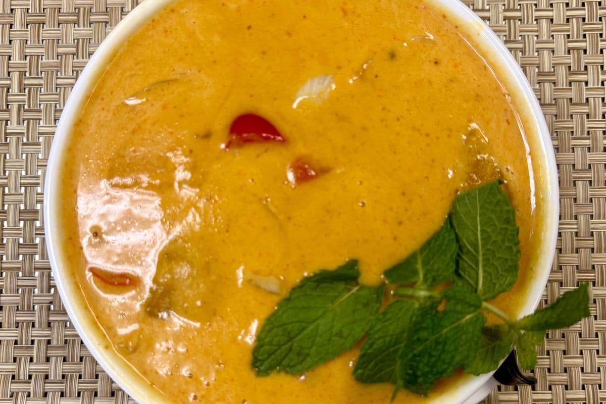 Thai Coconut Chicken and Shrimp Pumpkin Soup