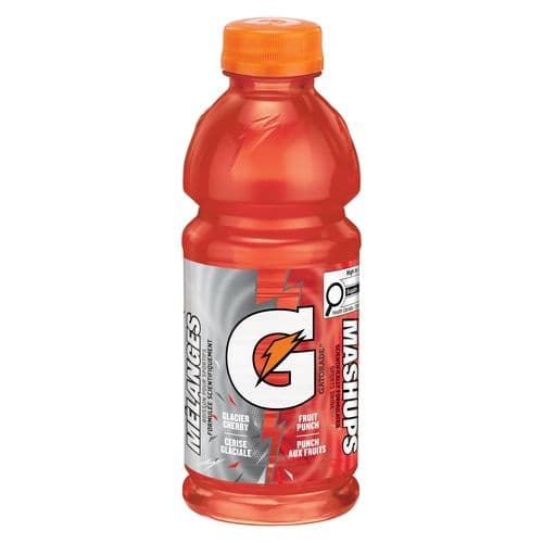 Gatorade Mashups Cerise Glaciale et Punch aux Fruits 591ml/ Gatorade Mashups Glacier Cherry & Fruit Punch 591ml