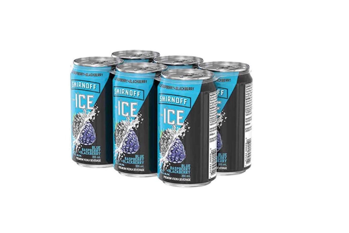 Smirnoff Ice Blue Raspberry & Blackberry (6 Pack Cans) (6 x 355 mlc)