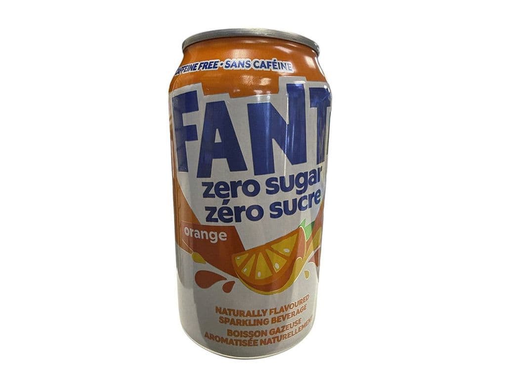 Fanta Orange Zero Sugar Soda Pop 355ml CAN