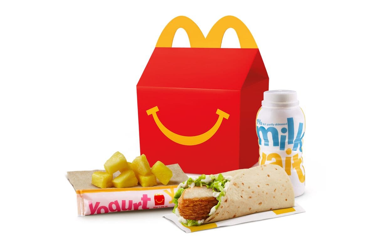 Happy Meal Crispy Chicken Snack Wrap with Pineapple Chunks [380-490 Cals]