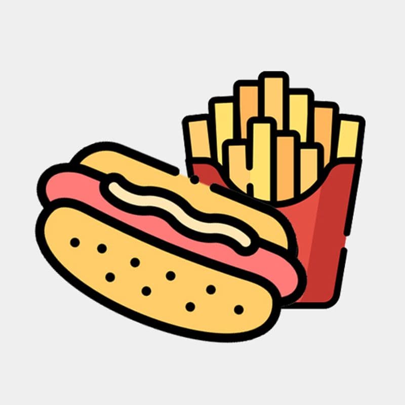 Hot Dog with French Fries